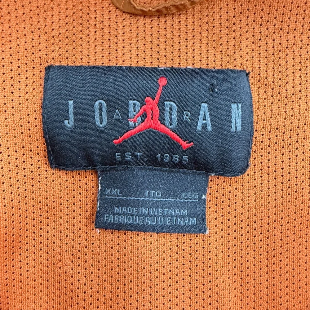 Jordan 23 Engineered Mens XXL Burnt Orange Ripstop Multi Zip Windbreaker Jacket
